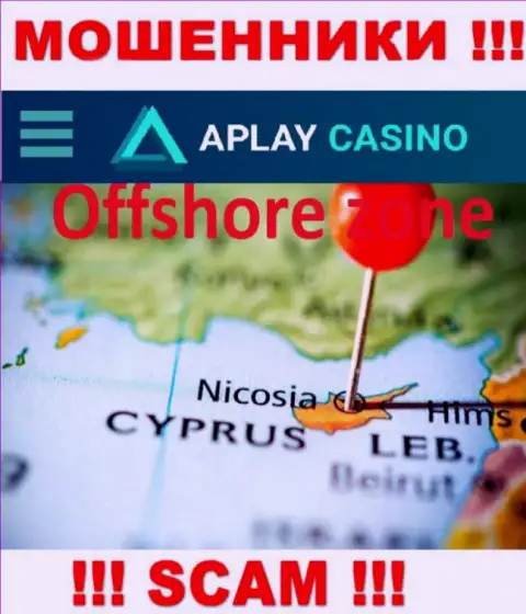 Базируясь в оффшоре, на территории Кипр, APlay Casino ни за что не отвечая кидают лохов