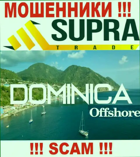 Компания Supra Trade прикарманивает вложенные деньги доверчивых людей, расположившись в офшорной зоне - Dominica