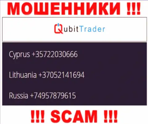 В арсенале у шулеров из компании Qubit Trader имеется не один телефонный номер