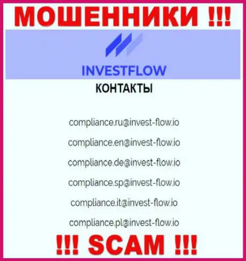 Установить контакт с мошенниками Invest-Flow Io можно по этому адресу электронной почты (инфа взята с их интернет-сервиса)