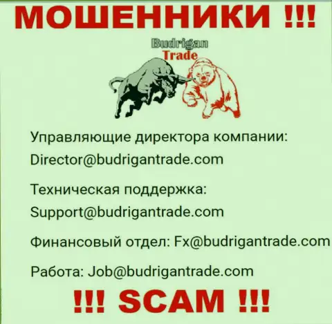 Не пишите на e-mail BudriganTrade - это internet лохотронщики, которые воруют деньги наивных людей