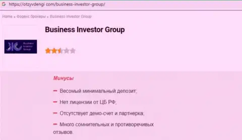 Компания Business Investor Group - это ВОРЫ !!! Обзор противозаконных действий с фактами разводилова