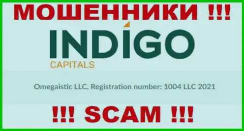 Номер регистрации еще одной противозаконно действующей компании Indigo Capitals - 1004 LLC 2021