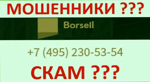 С какого именно номера телефона позвонят мошенники из компании Borsell LLC неведомо, у них их множество