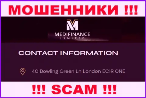 Будьте очень осторожны !!! Medi Finance Limited - это несомненно шулера !!! Не собираются предоставлять подлинный адрес организации