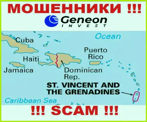ГенеонИнвест Ко расположились на территории - St. Vincent and the Grenadines, остерегайтесь сотрудничества с ними