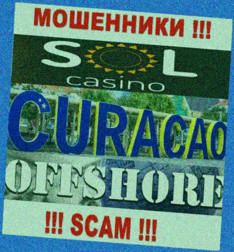 Осторожно мошенники Sol Casino расположились в офшорной зоне на территории - Кюрасао