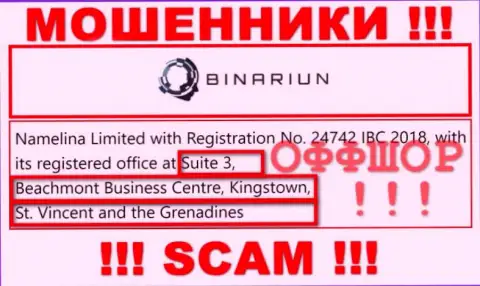 Работать с конторой Binariun нельзя - их оффшорный юридический адрес - Suite 3, Beachmont Business Centre, Kingstown, St. Vincent and the Grenadines (информация взята с их web-сервиса)