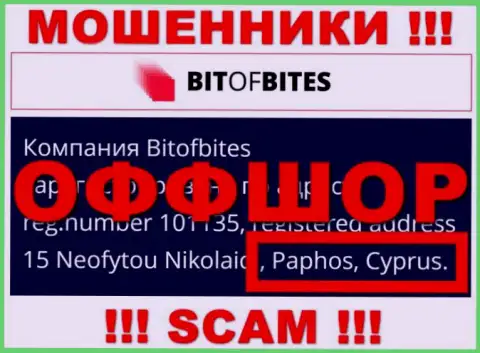 Bit Of Bites - это мошенники, их адрес регистрации на территории Cyprus