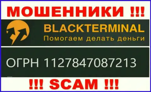 Black Terminal мошенники всемирной сети internet ! Их регистрационный номер: 1127847087213
