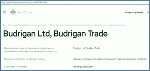 Ворюги BudriganTrade загремели в черный список ЦБ РФ