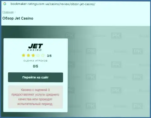 Статья с реальным обзором Jet Casino