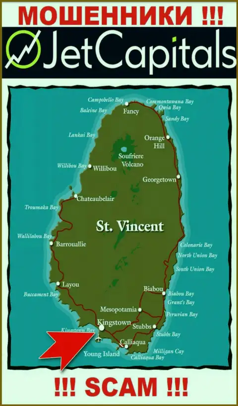 Kingstown, St Vincent and the Grenadines - вот здесь, в оффшорной зоне, зарегистрированы интернет-аферисты Джет Капиталс