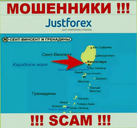 Kingstown, Saint Vincent and the Grenadines это юридическое место регистрации организации Just Forex