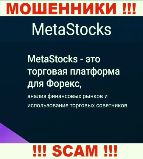 ФОРЕКС - конкретно в указанной сфере действуют наглые мошенники MetaStocks