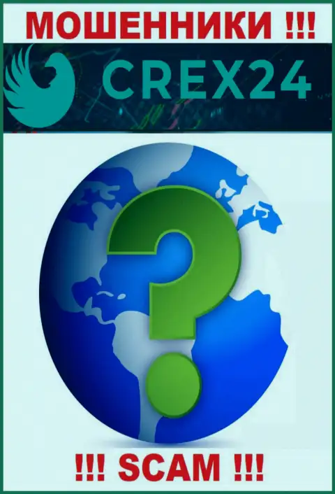 Crex24 у себя на сайте не опубликовали данные о официальном адресе регистрации - дурачат