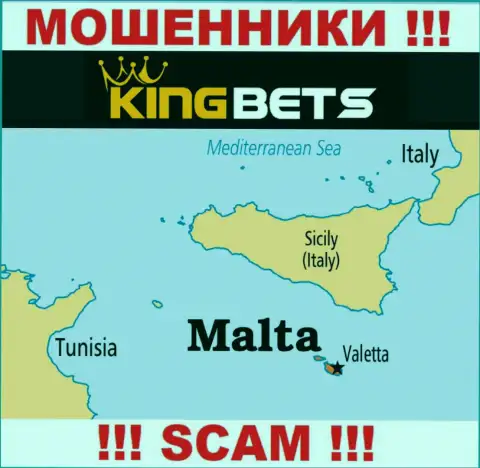 KingBets - это интернет аферисты, имеют оффшорную регистрацию на территории Malta