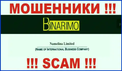 Юр лицом Бинаримо является - Namelina Limited