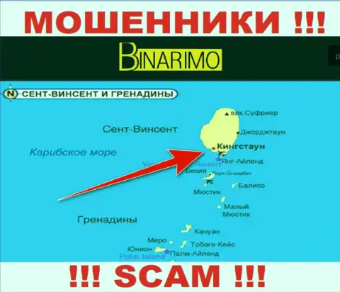 Контора Бинаримо - это интернет мошенники, базируются на территории Kingstown, St. Vincent and the Grenadines, а это оффшор