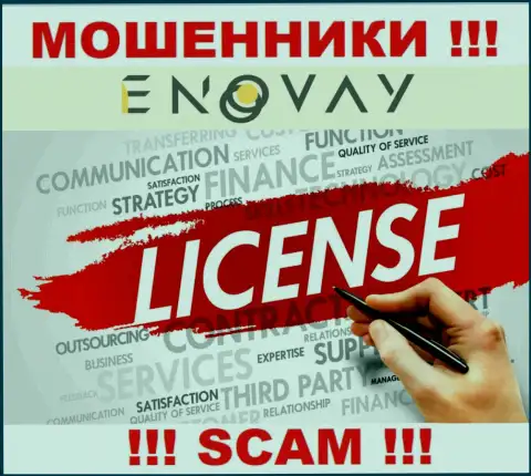 У компании ЭноВэй Инфо не имеется разрешения на ведение деятельности в виде лицензионного документа - это МОШЕННИКИ