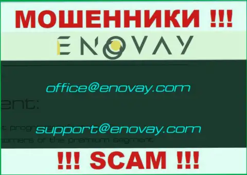 Адрес электронной почты, который internet воры ЭноВей Ком разместили у себя на официальном интернет-ресурсе