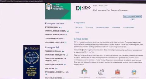 Обзор условий для трейдинга дилера KIEXO опубликован в публикации и на информационном портале директори финансмагнатес Ком