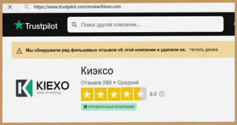 Оценка условий трейдинга брокерской компании KIEXO на веб-портале трастпилот ком